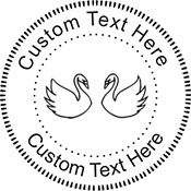 Swan-2 Embossing Seal. Choose your mount and view your custom text in a live preview. Find all your custom embossing needs at xstampers.com