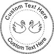Swan-2 Embossing Seal. Choose your mount and view your custom text in a live preview. Find all your custom embossing needs at xstampers.com