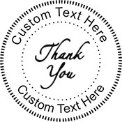 Thank You Embossing Seal. Choose your mount and view your custom text in a live preview. Find all your custom embossing needs at xstampers.com