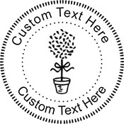 Topiary Embossing Seal. Choose your mount and view your custom text in a live preview. Find all your custom embossing needs at xstampers.com