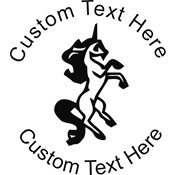 Unicorn Embossing Seal. Choose your mount and view your custom text in a live preview. Find all your custom embossing needs at xstampers.com