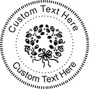 XMASWREATH-1 Embossing Seal. Choose your mount and view your custom text in a live preview. Find all your custom embossing needs at Xstampers.com