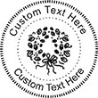 XMASWREATH-1 Embossing Seal. Choose your mount and view your custom text in a live preview. Find all your custom embossing needs at Xstampers.com