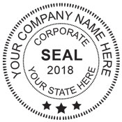 Corporate Seal. Choose from 6 different seal types with multiple finishes. Add your company name to customize this product.Xstampers.com