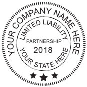 Limited Liability Partnership Corporate Seal. Choose from 6 different seal types with multiple finishes. Add your company name to customize this product.Xstampers.com