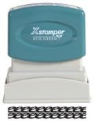 This laser engraved rubber stamp delivers clean and crisp impressions. With its comfortable handle, this stamp can make approximately 50,000 impressions. It is a great product and is easy to use.