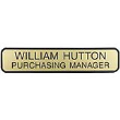 Designer Wall and Door Sign Black Frame 2” x 10”  is maximum 2 lines, durable, attractive and gives employees the attention and recognition they deserve and is available from Xstampers.com