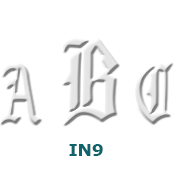 Initials Embossing Seal  <br> Old English Font