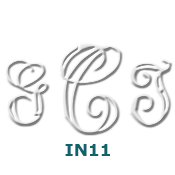 Initials Embossing Seal  <br> Script Font