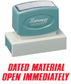 This Jumbo Stock Stamp delivers a crisp and clear impression every time. It is clean and non messy, and satisfaction is guaranteed for this stamp. Its self-inked design is easy to refill and lasts 50,000 impressions.