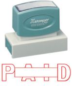 This Jumbo Stock Stamp delivers a crisp and clear impression every time. It is clean and non messy, and satisfaction is guaranteed for this stamp. Its self-inked design is easy to refill and lasts 50,000 impressions.