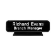 Designer Desk Sign Black Frame 2” x 8” is a durable, attractive sign that gives employees the attention and recognition they deserve, available at Xstampers.com