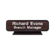 Designer Desk Sign Brown Frame 2” x 8” is a durable, attractive sign that gives employees the attention and recognition they deserve, more on Xstampers.com