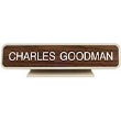 Designer Desk Sign Almond Frame 2” x 10” is durable, attractive, and gives employees the attention and recognition they deserve, for more visit Xstampers.com