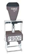 This steel self-inking custom stamp is constructed from rigid steel to stand up to daily use.
It is engineered for smooth, steady operation. This rubber stamp can have up to 11 lines and 21 characters of text. Find more stamps on Xstampers.com