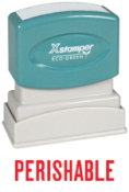 This laser engraved rubber stamp delivers clean and crisp impressions. With its comfortable handle, this stamp can make approximately 50,000 impressions. It is a great product and is easy to use.