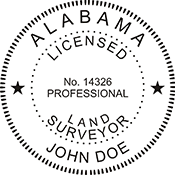 Order your Alabama Land Surveyor Seal Stamps Today. Fast Shipping