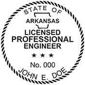 Order your Professional Engineer Seals and Stamps for Arkansas Today. Fast Shipping