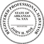 The Arkansas Land Surveyor X Stamper is a customized pre-inked rubber stamp. Pre-inked stamps are made from a special gel material that automatically releases ink to the surface, like water from a sponge.