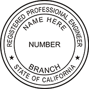 Order your California Engineer and Architect Seals and Stamps Today. Fast Shipping
