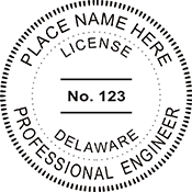 Quality Delaware Engineer Stamp. X Stamper is a customized pre-inked rubber stamp. Fast Shipping