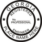 Quality Georgia Engineer Stamp. X Stamper is a customized pre-inked rubber stamp. Fast Shipping