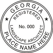 Order your Georgia Landscape Architect Seals and Stamps Today. Fast Shipping