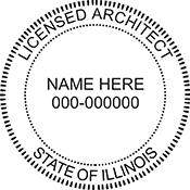 Order your Illinois Architect Stamps and Seals Today. Fast Shipping