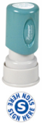 This round Stock Stamp delivers a perfect impression every time while still maintaining its authenticity. With a pre-ink of 50,000 impressions, this Stamp is sure to fulfill every need while the no mess retractable stamping surface keeps desks clean.