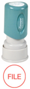 This round Stock Stamp delivers a perfect impression every time while still maintaining its authenticity. With a pre-ink of 50,000 impressions, this Stamp is sure to fulfill every need while the no mess retractable stamping surface keeps desks clean.