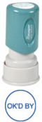 This round Stock Stamp delivers a perfect impression every time while still maintaining its authenticity. With a pre-ink of 50,000 impressions, this Stamp is sure to fulfill every need while the no mess retractable stamping surface keeps desks clean.