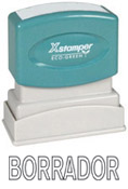 This Spanish language Stock Stamp delivers a crisp and clear impression every time. It is clean and non messy, and satisfaction is guaranteed for this stamp. Its self-inked design is easy to refill and lasts 50,000 impressions.