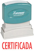 This Spanish language Stock Stamp delivers a crisp and clear impression every time. It is clean and non messy, and satisfaction is guaranteed for this stamp. Its self-inked design is easy to refill and lasts 50,000 impressions.