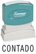 This Spanish language Stock Stamp delivers a crisp and clear impression every time. It is clean and non messy, and satisfaction is guaranteed for this stamp. Its self-inked design is easy to refill and lasts 50,000 impressions.