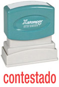 This Spanish language Stock Stamp delivers a crisp and clear impression every time. It is clean and non messy, and satisfaction is guaranteed for this stamp. Its self-inked design is easy to refill and lasts 50,000 impressions.