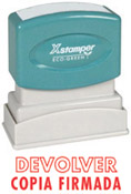 This Spanish language Stock Stamp delivers a crisp and clear impression every time. It is clean and non messy, and satisfaction is guaranteed for this stamp. Its self-inked design is easy to refill and lasts 50,000 impressions.