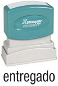 This Spanish language Stock Stamp delivers a crisp and clear impression every time. It is clean and non messy, and satisfaction is guaranteed for this stamp. Its self-inked design is easy to refill and lasts 50,000 impressions.