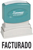 This Spanish language Stock Stamp delivers a crisp and clear impression every time. It is clean and non messy, and satisfaction is guaranteed for this stamp. Its self-inked design is easy to refill and lasts 50,000 impressions.