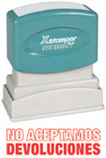 This Spanish language Stock Stamp delivers a crisp and clear impression every time. It is clean and non messy, and satisfaction is guaranteed for this stamp. Its self-inked design is easy to refill and lasts 50,000 impressions.
