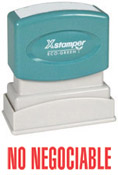 This Spanish language Stock Stamp delivers a crisp and clear impression every time. It is clean and non messy, and satisfaction is guaranteed for this stamp. Its self-inked design is easy to refill and lasts 50,000 impressions.