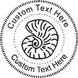Seashell Embossing Seal. Choose your mount and view your custom text in a live preview. Find all your custom embossing needs at xstampers.com