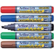 The EK-519 Artline Dry Safe Whiteboard Markers 2.0mm Chisel Tip are available in many colors, each color sold individually. : The colors are vibrant even after the cap has been left off for 48 hours. | They are fast drying and RoHS compliant.