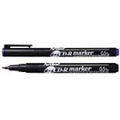 Fast& friendly service!Writes on CD-Rs and the ink will not damage the data. Since the ink is waterproof it will will not smudge or smear once it is dry.