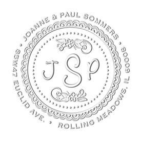 Monogram Embosser Style CE-10064 is used for creating a return address, visit Xstampers.com for more