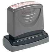 Fast & friendly service. Custom Pre ink Stamps are customized with your text, ink color and font style. Fast Shipping