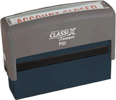 P05 Self-Inking Stamp 5/16" x 2-3/4"  (1 Year Warranty on Self-Inking Stamps, instead of Lifetime Xstamper Warranty)