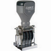 P28 - ClassiX Traditional Double Bridge Date Stamp Font Size: 2  Impression Size: 1-1/8" x 1-1/8"